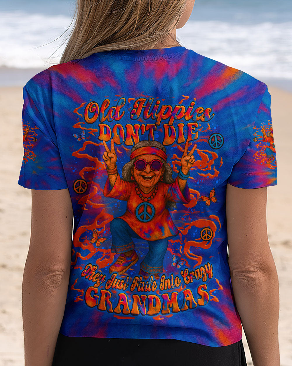 OLD HIPPIES DON'T DIE HIPPIE GRANDMAS ALL OVER PRINT - YHLT1806252