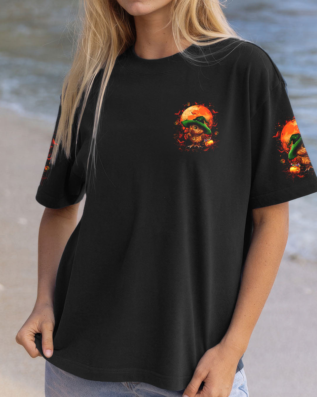 A WEE BIT WICKED HALLOWEEN OWL ALL OVER PRINT - YHLT1809252