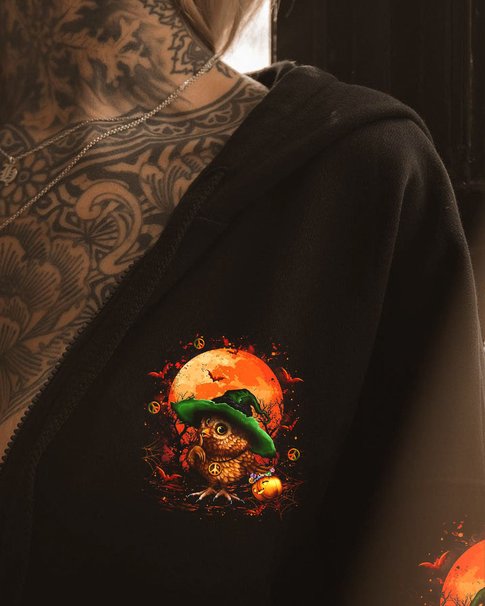 A WEE BIT WICKED HALLOWEEN OWL ALL OVER PRINT - YHLT1809252