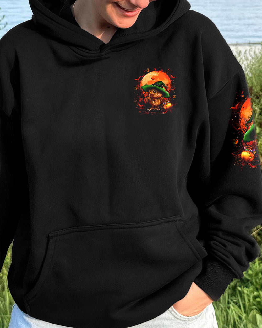 A WEE BIT WICKED HALLOWEEN OWL ALL OVER PRINT - YHLT1809252