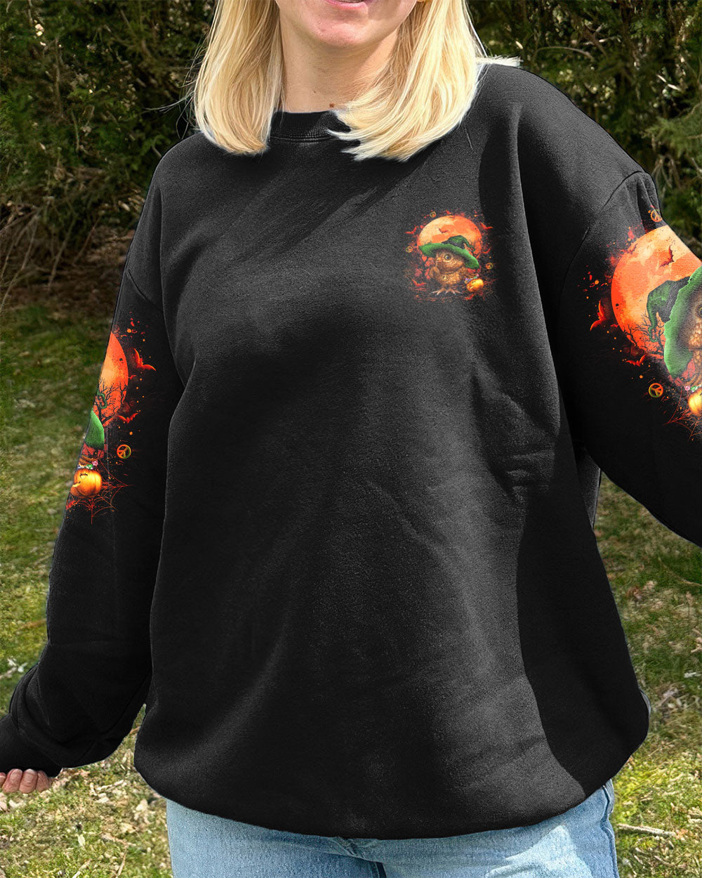 A WEE BIT WICKED HALLOWEEN OWL ALL OVER PRINT - YHLT1809252