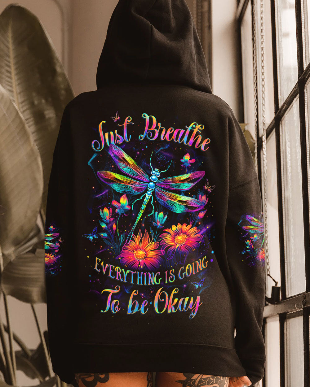 JUST BREATHE DRAGONFLY ALL OVER PRINT - YHLT1811253