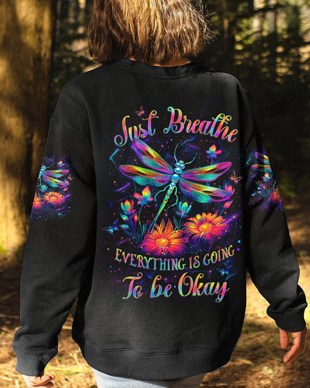 JUST BREATHE DRAGONFLY ALL OVER PRINT - YHLT1811253
