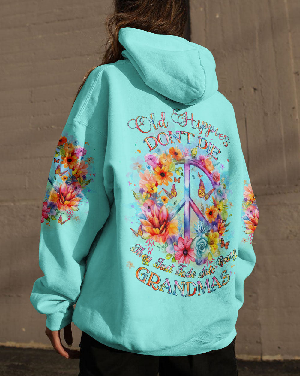OLD HIPPIES PEACE SIGN ALL OVER PRINT - YHLT181223