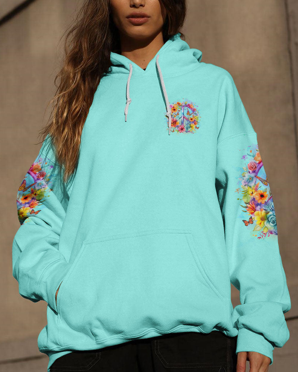 OLD HIPPIES PEACE SIGN ALL OVER PRINT - YHLT181223