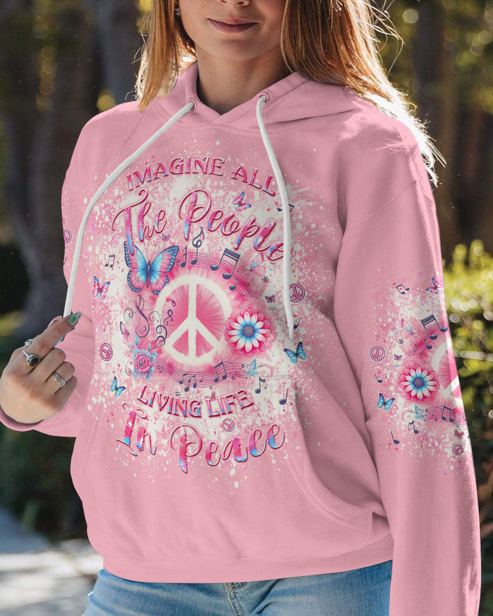 IMAGINE ALL THE PEOPLE LIVING LIFE IN PEACE ALL OVER PRINT - YHLT1904241