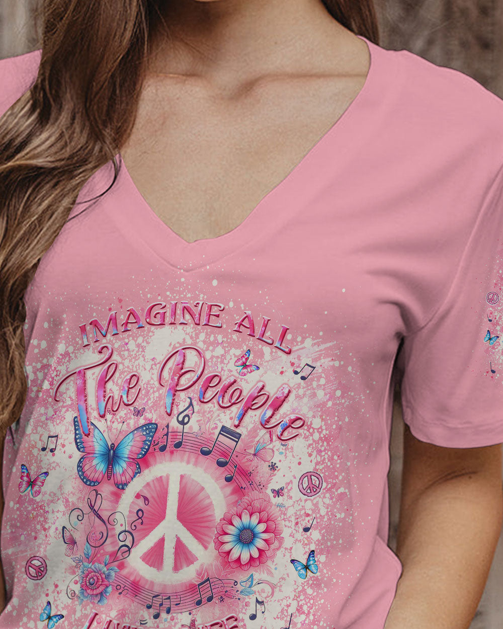IMAGINE ALL THE PEOPLE LIVING LIFE IN PEACE ALL OVER PRINT - YHLT1904241