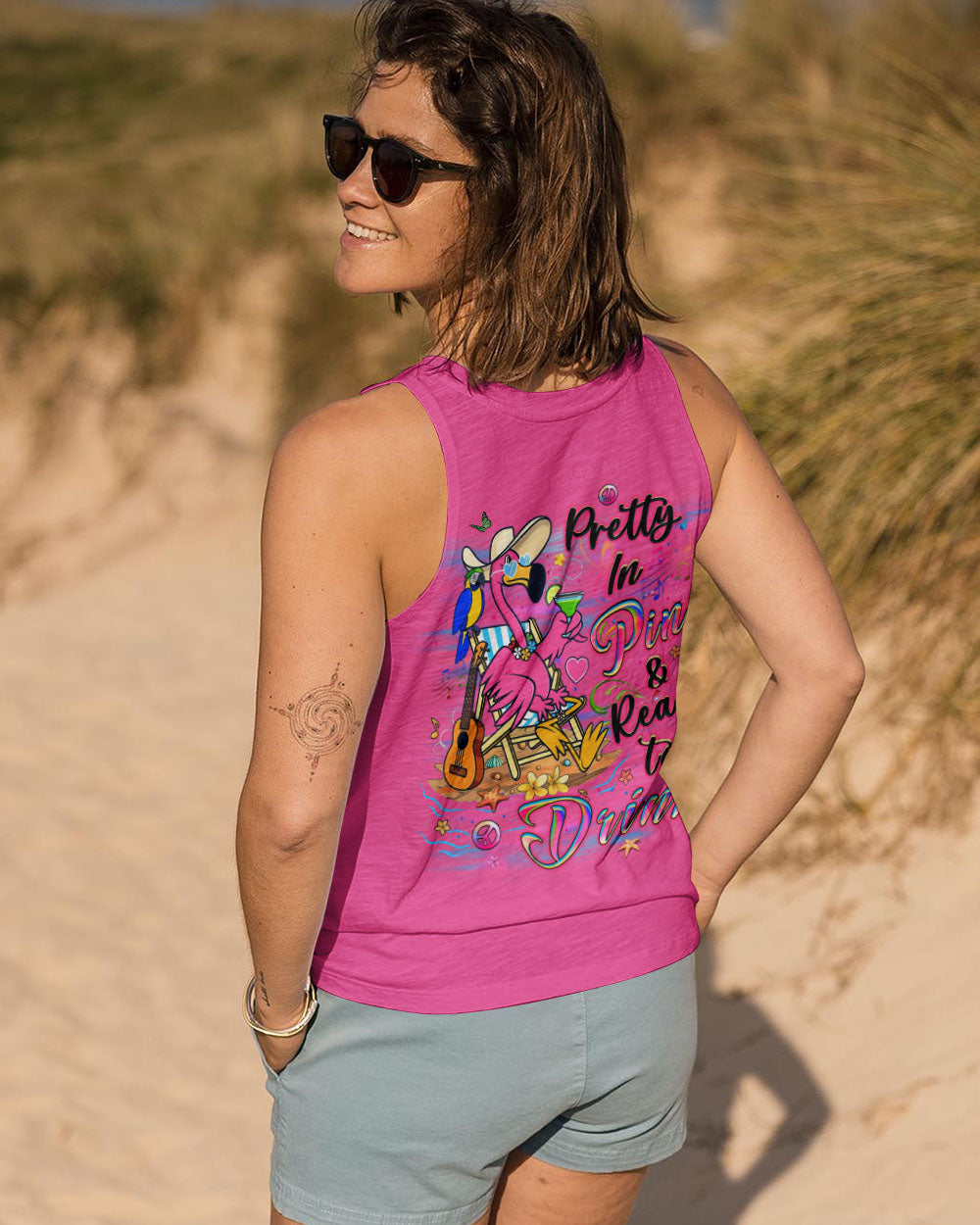PRETTY IN PINK FLAMINGO ALL OVER PRINT - YHLT1906241