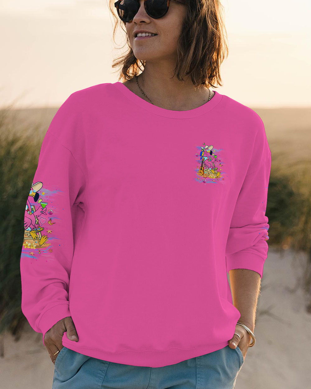 PRETTY IN PINK FLAMINGO ALL OVER PRINT - YHLT1906241