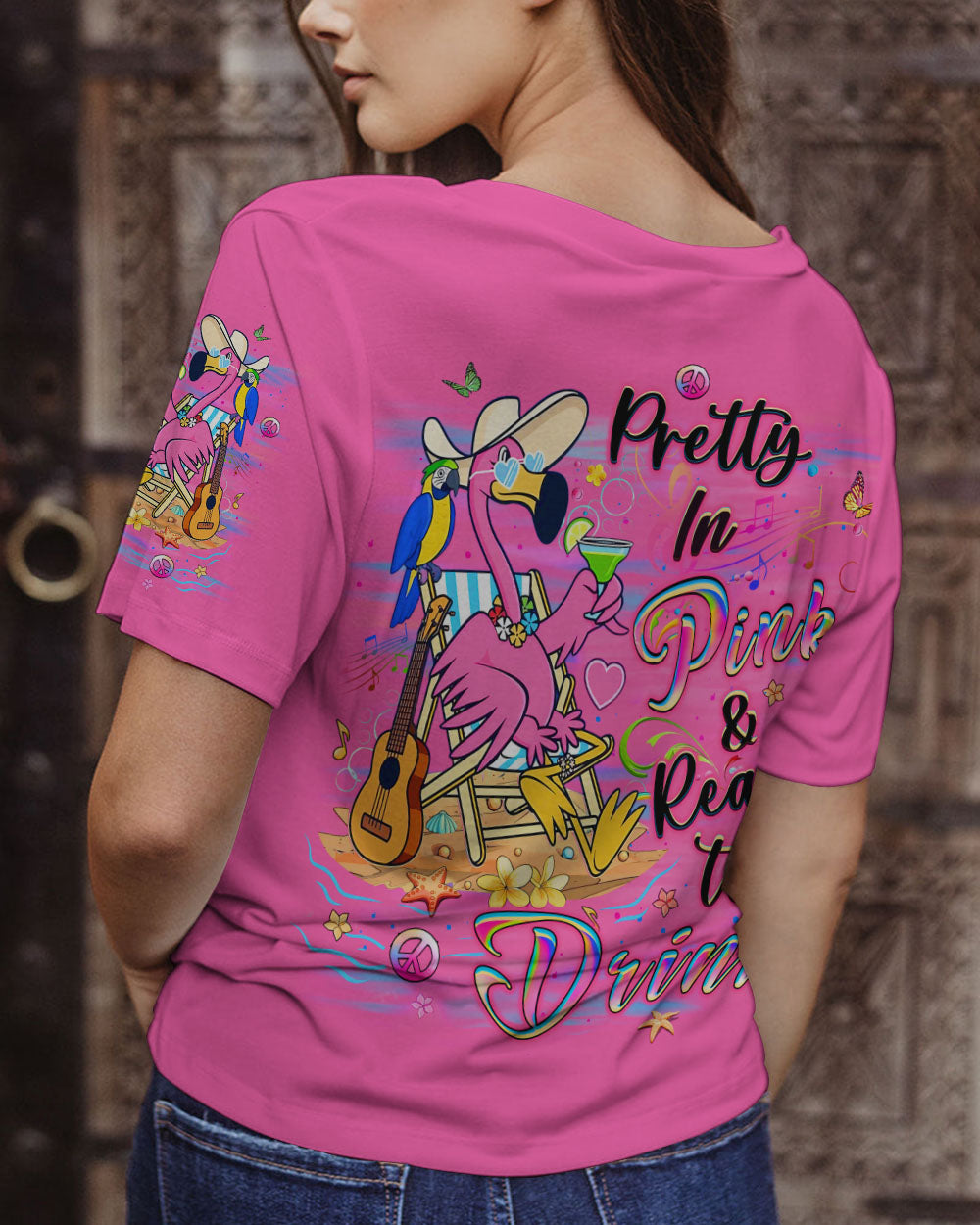 PRETTY IN PINK FLAMINGO ALL OVER PRINT - YHLT1906241