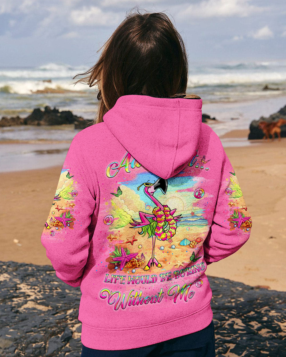 ADMIT IT LIFE WOULD BE BORING WITHOUT ME FLAMINGO ALL OVER PRINT - YHLT1906242