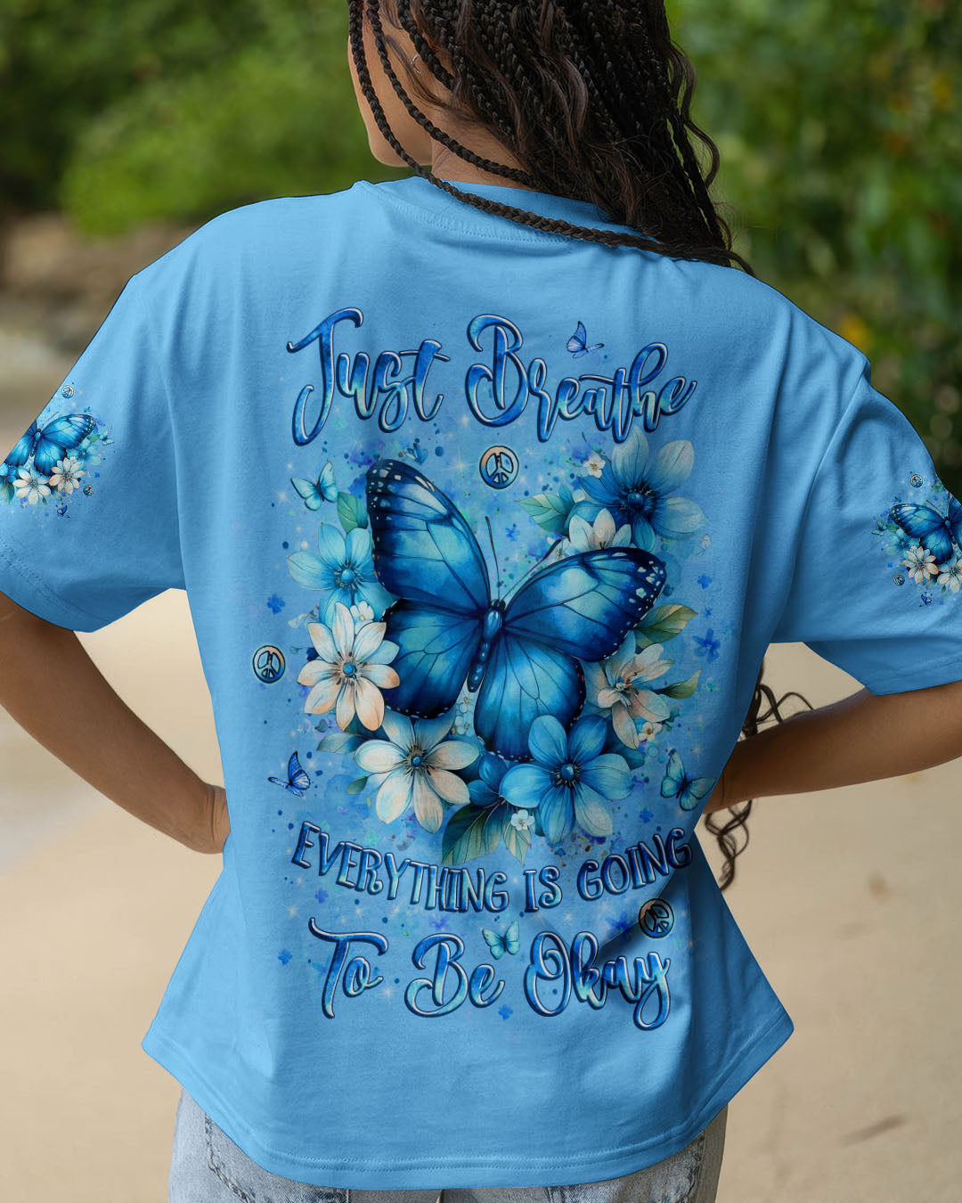 JUST BREATHE BUTTERFLY ALL OVER PRINT - YHLT1909251