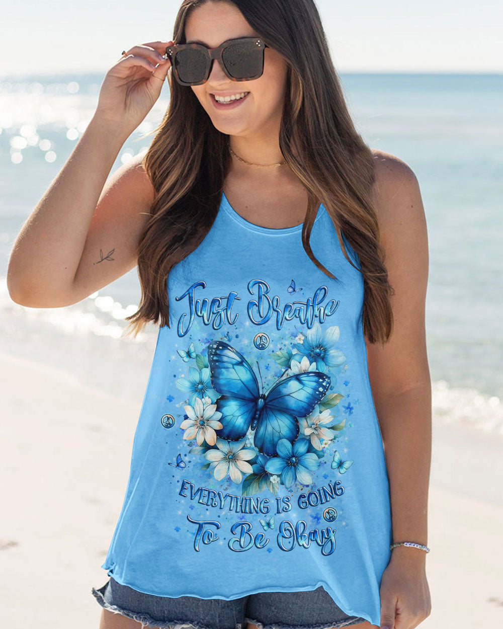 JUST BREATHE BUTTERFLY ALL OVER PRINT - YHLT1909251