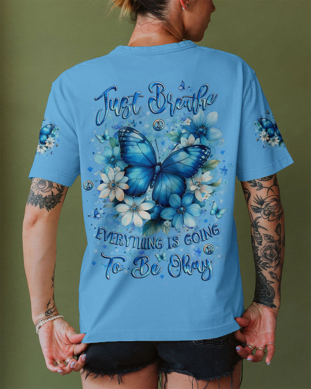 JUST BREATHE BUTTERFLY ALL OVER PRINT - YHLT1909251