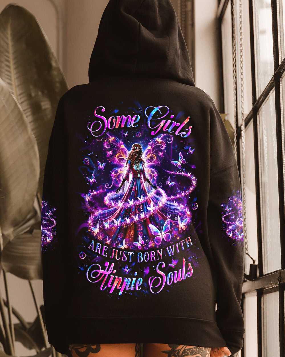 SOME GIRLS ARE JUST BORN WITH HIPPIE SOULS ALL OVER PRINT - YHLT1911251