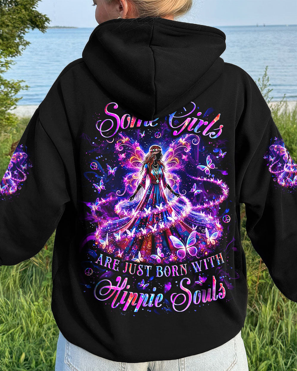 SOME GIRLS ARE JUST BORN WITH HIPPIE SOULS ALL OVER PRINT - YHLT1911251