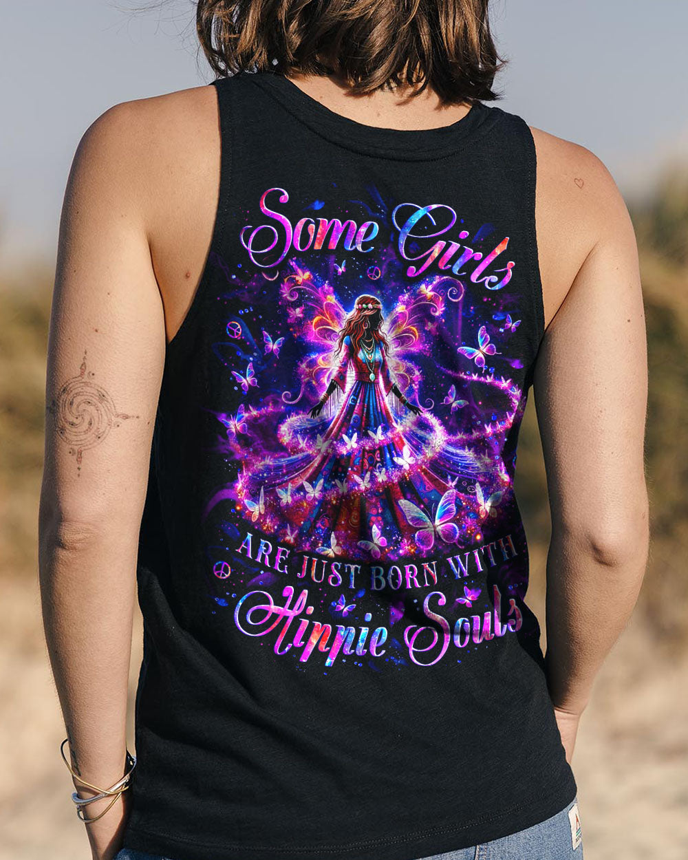 SOME GIRLS ARE JUST BORN WITH HIPPIE SOULS ALL OVER PRINT - YHLT1911251