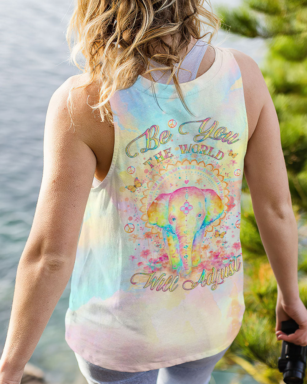 BE YOU THE WORLD WILL ADJUST ELEPHANT ALL OVER PRINT - YHLT1912233