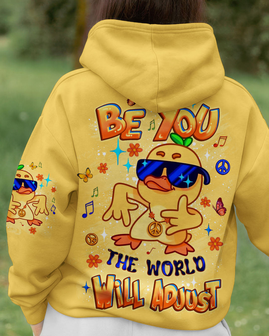 BE YOU THE WORLD WILL ADJUST DUCK ALL OVER PRINT - YHLT2008251