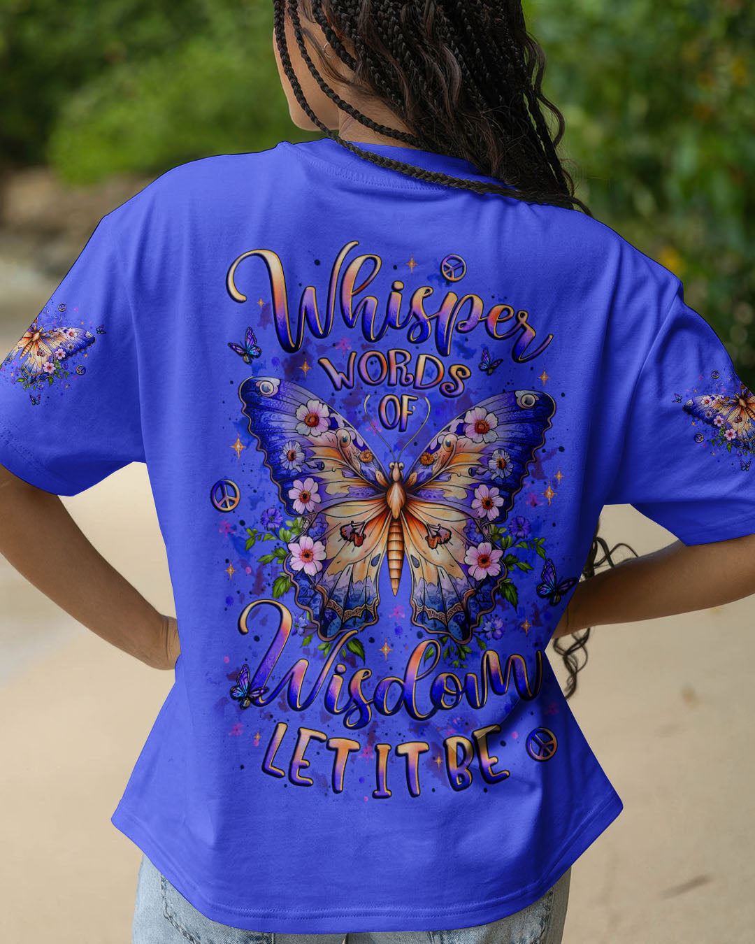 WHISPER WORDS OF WISDOM LET IT BE BUTTERFLY ALL OVER PRINT - YHLT2010251