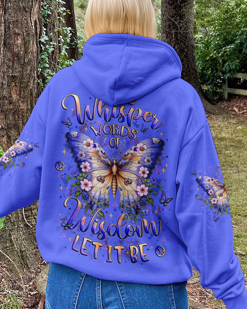 WHISPER WORDS OF WISDOM LET IT BE BUTTERFLY ALL OVER PRINT - YHLT2010251