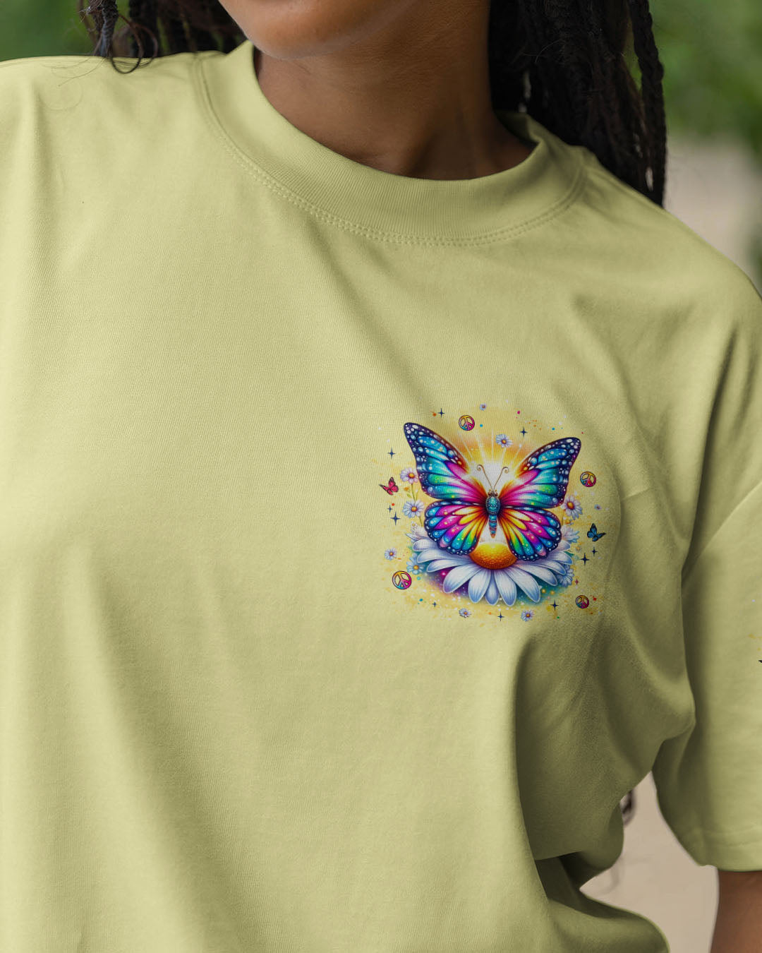 BE YOU THE WORLD WILL ADJUST BUTTERFLY ALL OVER PRINT - YHLT2011251