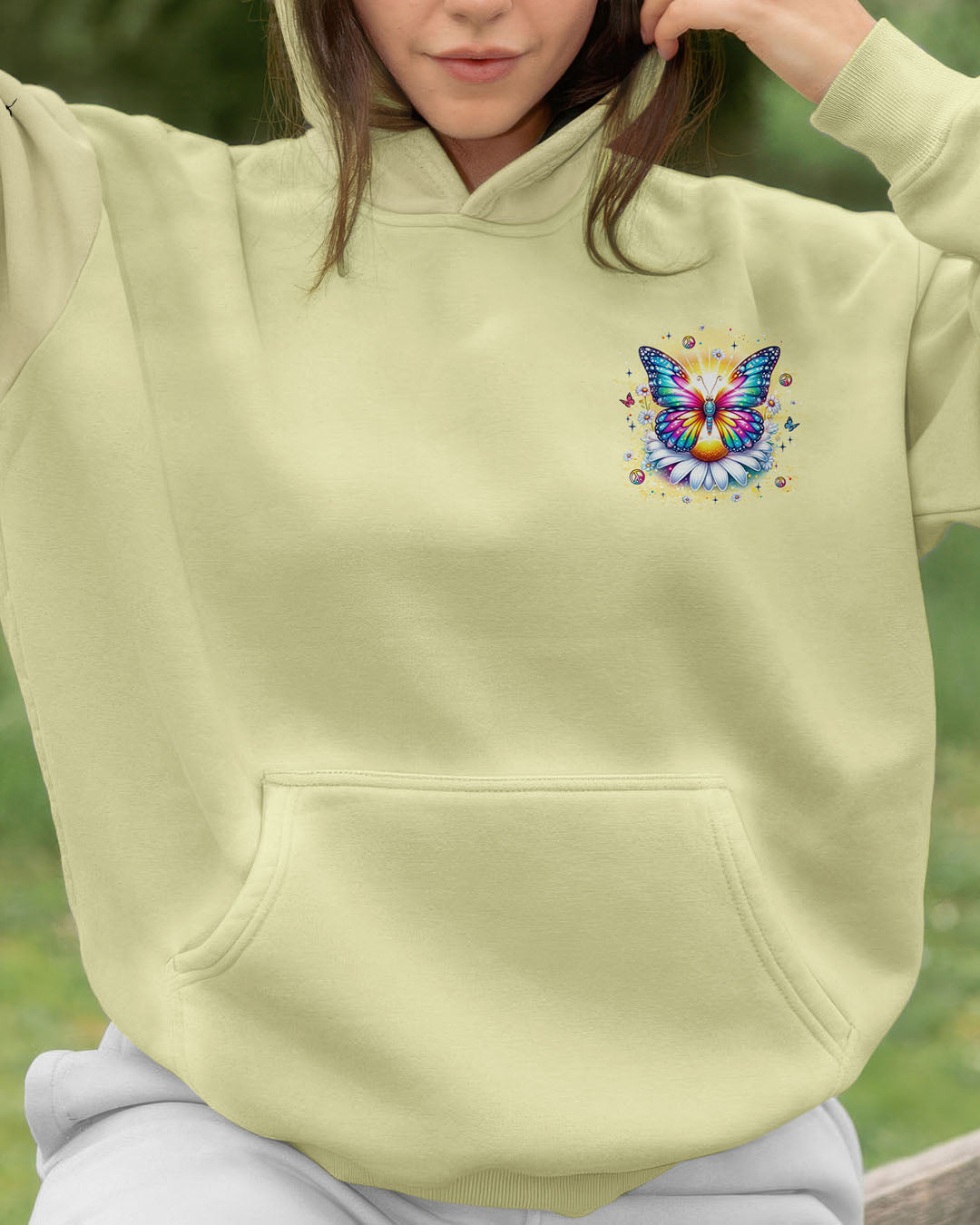 BE YOU THE WORLD WILL ADJUST BUTTERFLY ALL OVER PRINT - YHLT2011251
