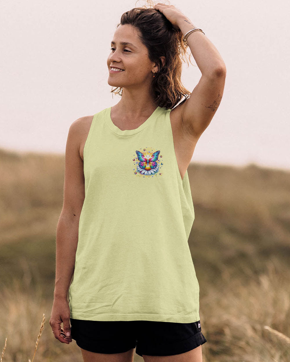 BE YOU THE WORLD WILL ADJUST BUTTERFLY ALL OVER PRINT - YHLT2011251