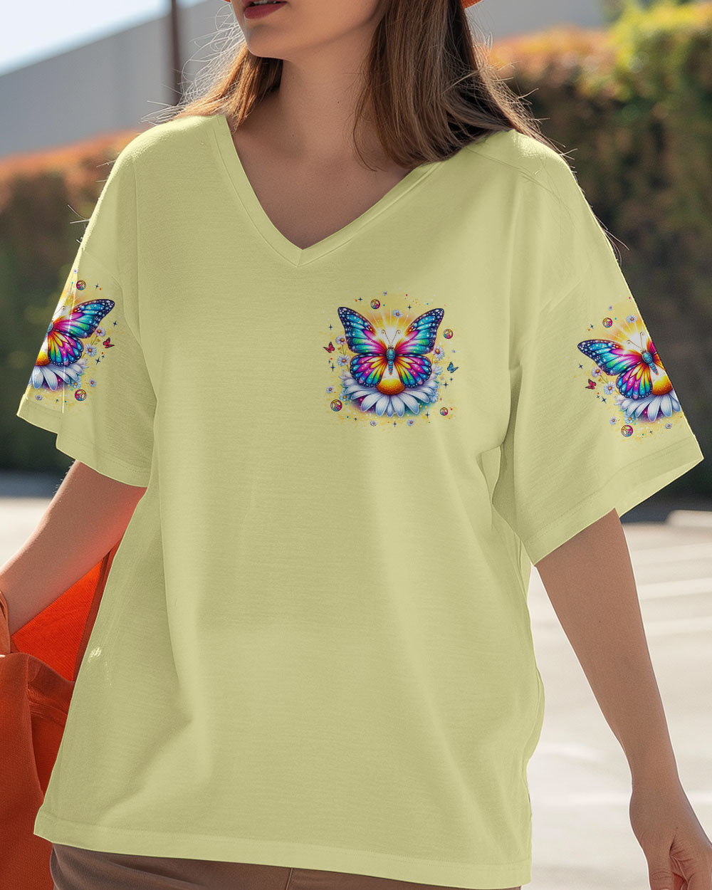 BE YOU THE WORLD WILL ADJUST BUTTERFLY ALL OVER PRINT - YHLT2011251