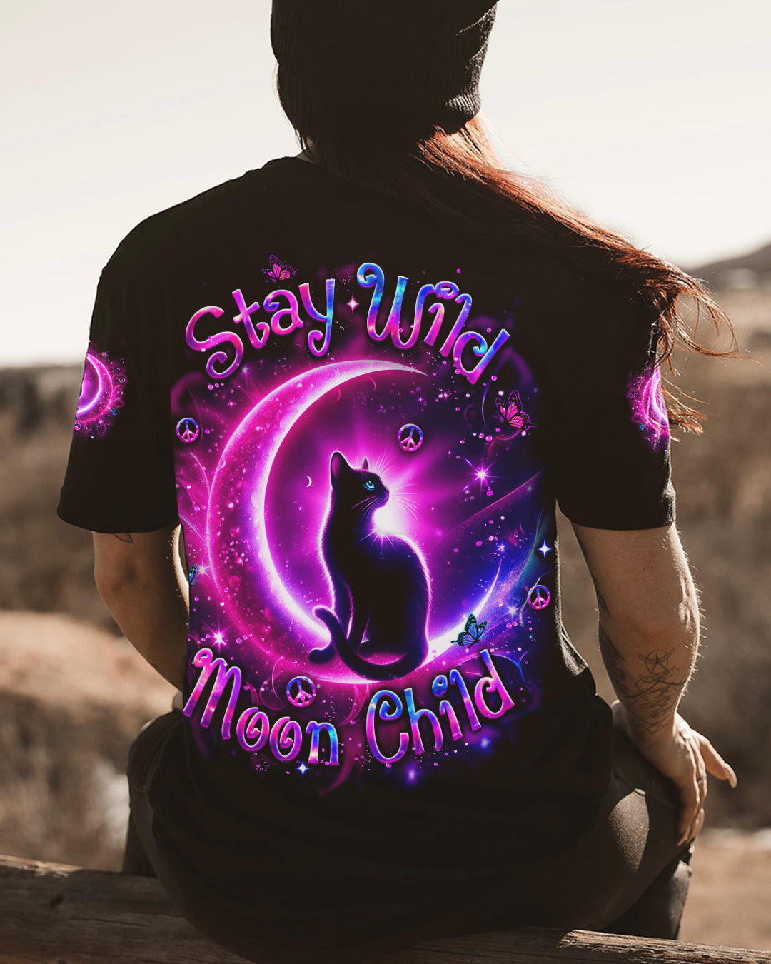 STAY WILD MOON CHILD CAT ALL OVER PRINT - YHLT2101261