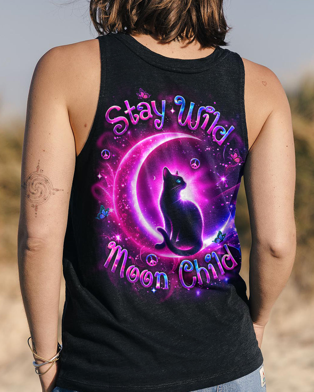STAY WILD MOON CHILD CAT ALL OVER PRINT - YHLT2101261