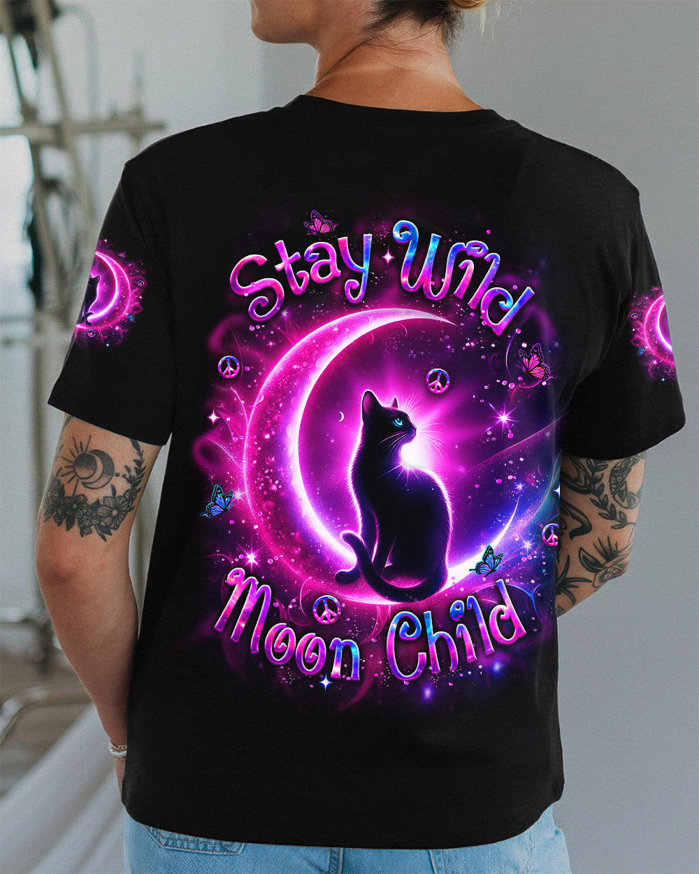 STAY WILD MOON CHILD CAT ALL OVER PRINT - YHLT2101261