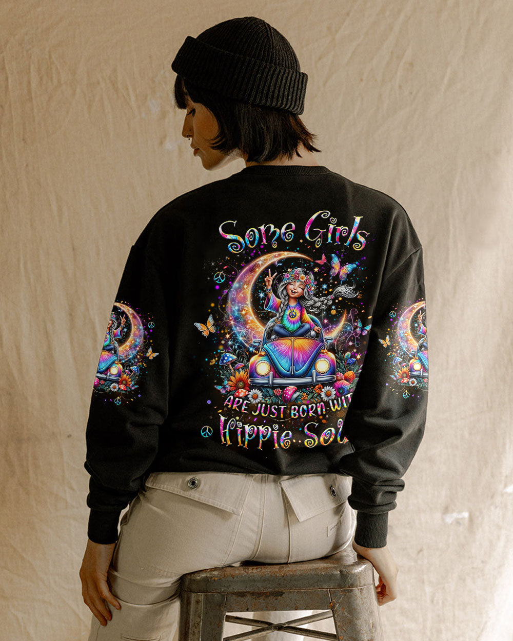 SOME GIRLS ARE JUST BORN WITH HIPPIE SOULS ALL OVER PRINT - YHLT2103243