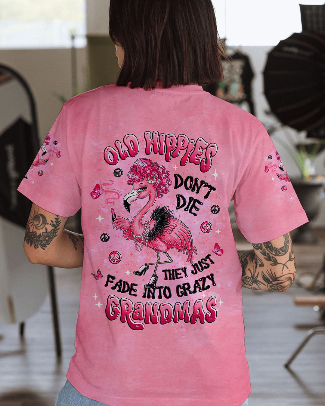 OLD HIPPIES DON'T DIE HIPPIE GRANDMA ALL OVER PRINT - YHLT2108254