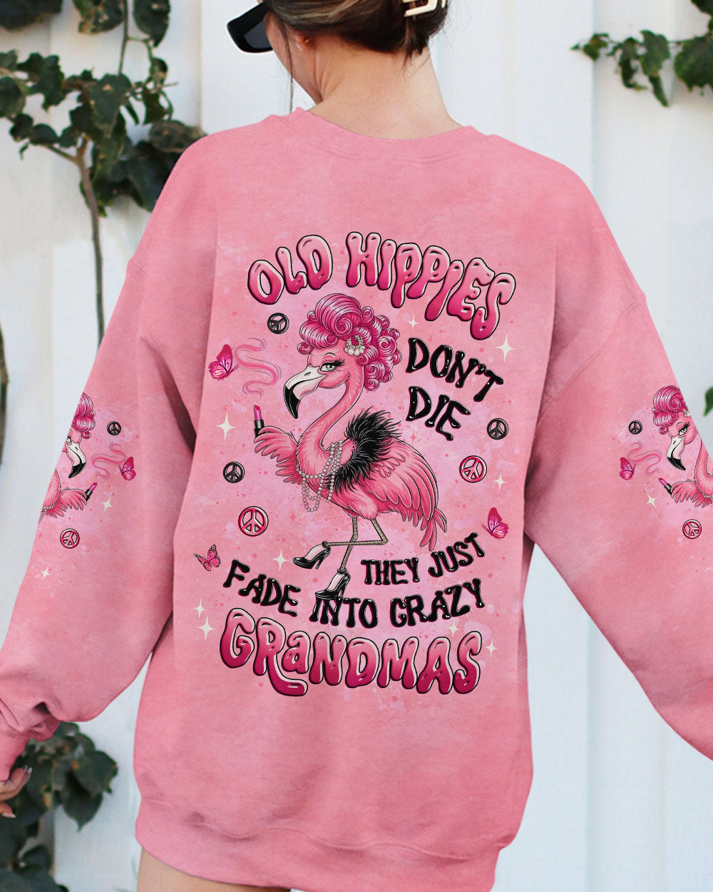 OLD HIPPIES DON'T DIE HIPPIE GRANDMA ALL OVER PRINT - YHLT2108254