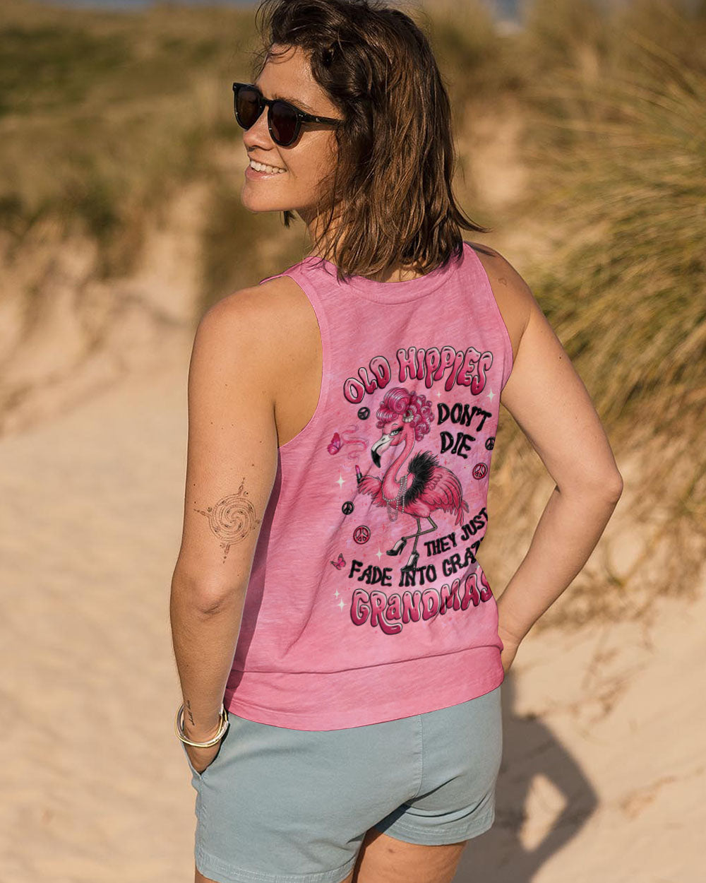 OLD HIPPIES DON'T DIE HIPPIE GRANDMA ALL OVER PRINT - YHLT2108254