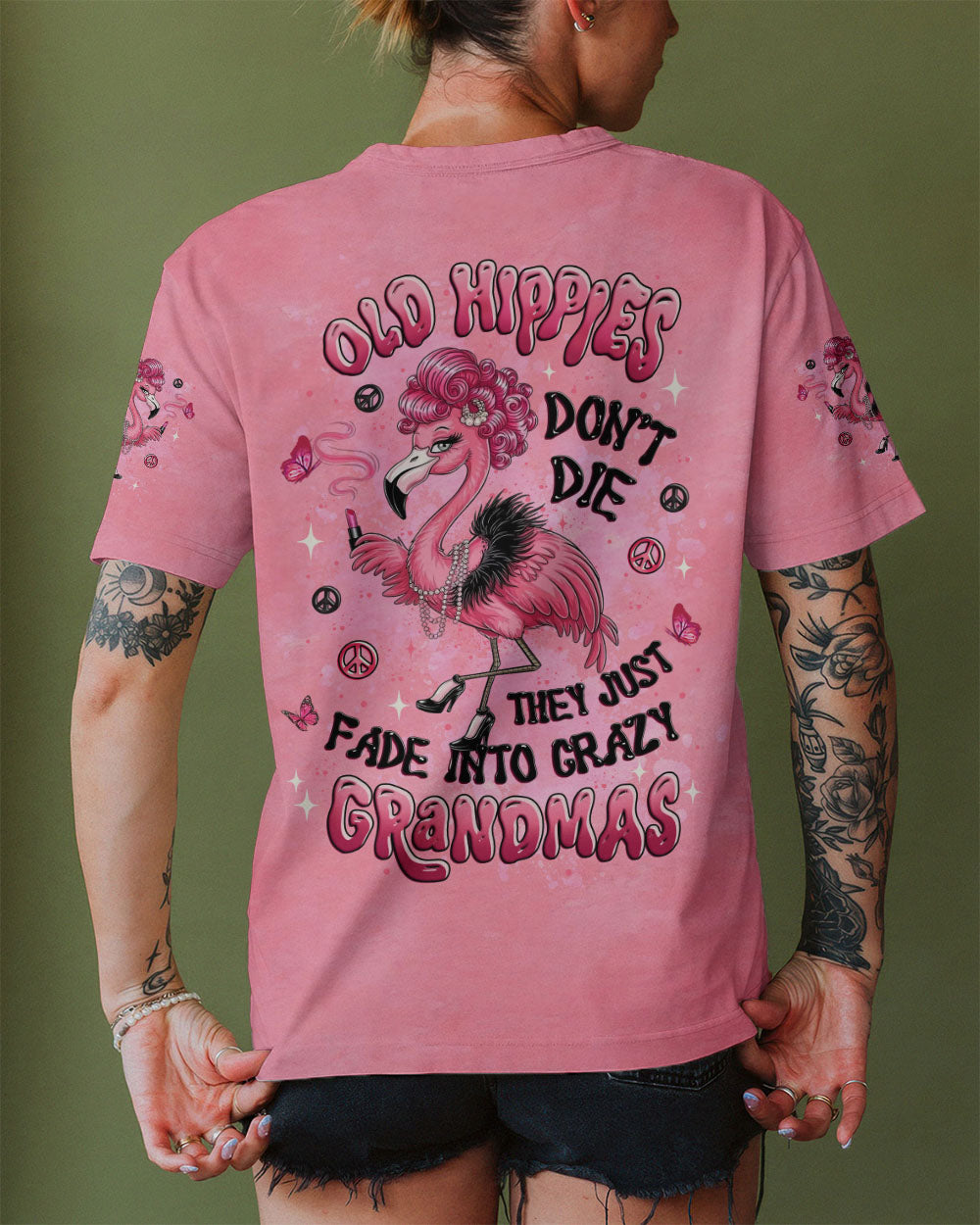 OLD HIPPIES DON'T DIE HIPPIE GRANDMA ALL OVER PRINT - YHLT2108254
