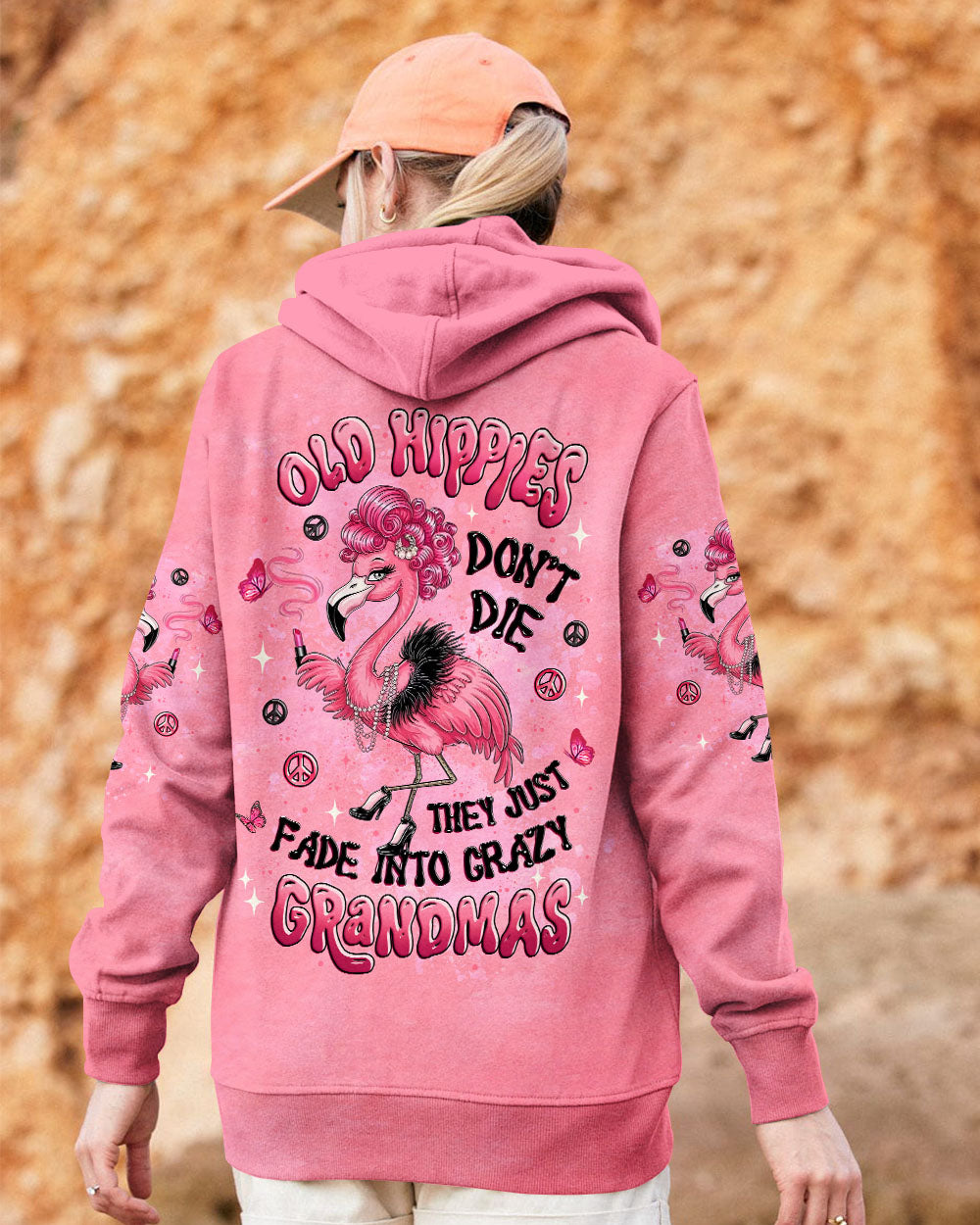 OLD HIPPIES DON'T DIE HIPPIE GRANDMA ALL OVER PRINT - YHLT2108254
