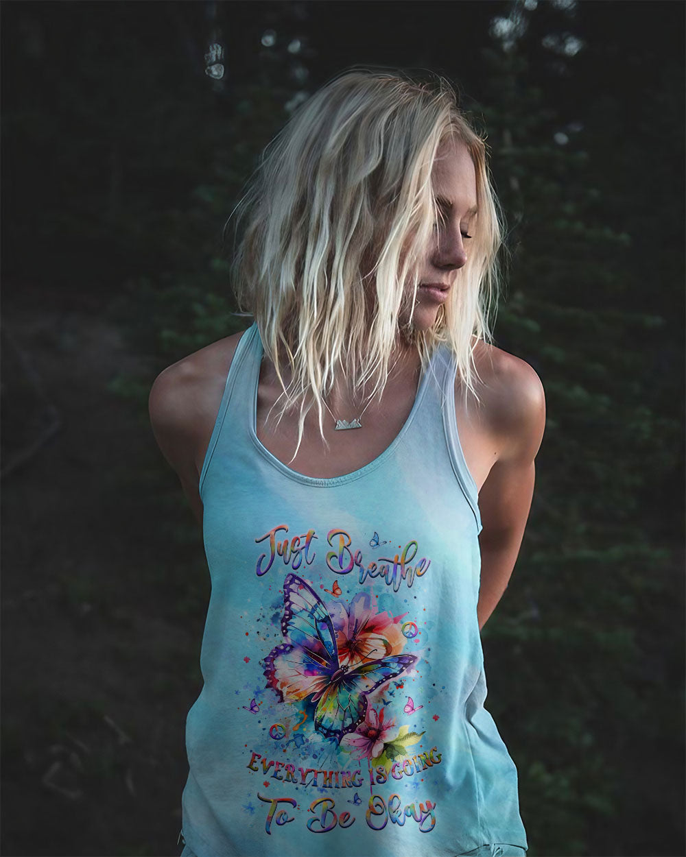 JUST BREATHE BUTTERFLY ALL OVER PRINT - YHLT2207242
