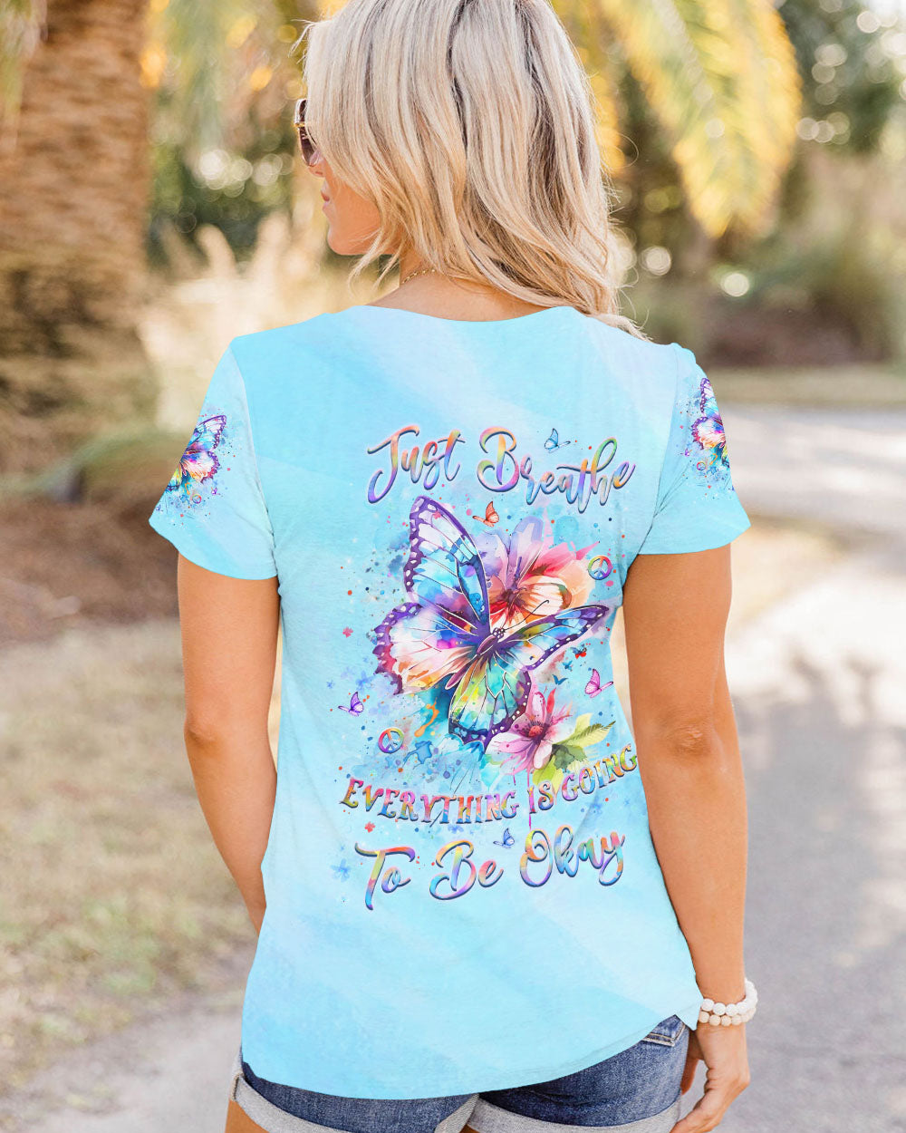 JUST BREATHE BUTTERFLY ALL OVER PRINT - YHLT2207242