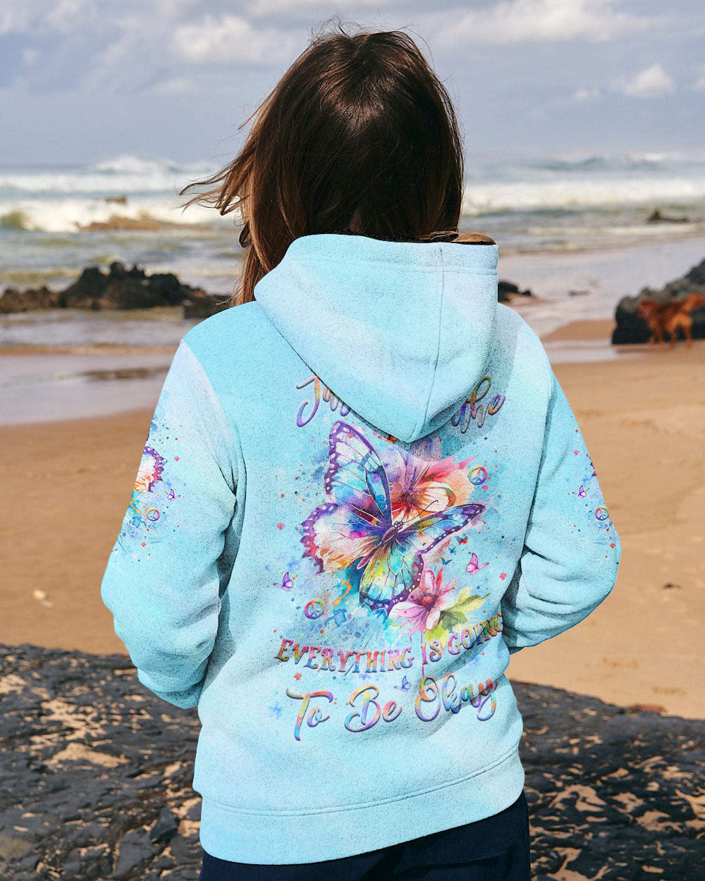 JUST BREATHE BUTTERFLY ALL OVER PRINT - YHLT2207242
