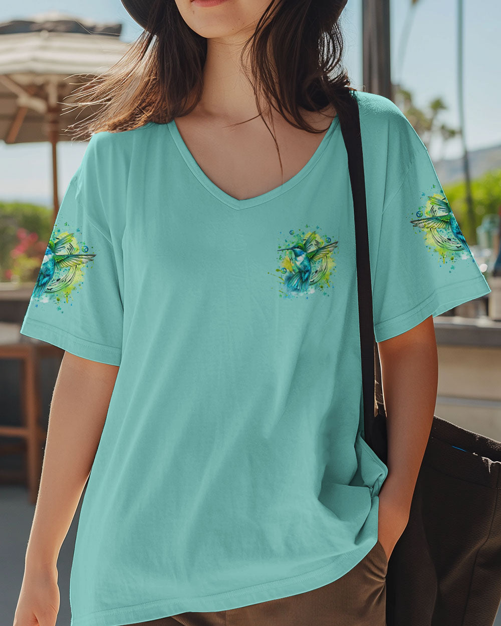 JUST BREATHE HUMMINGBIRD ALL OVER PRINT - YHLT2208244
