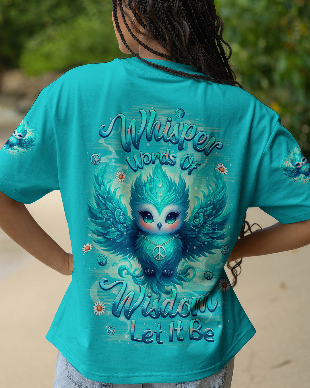 WHISPER WORDS OF WISDOM LET IT BE OWL ALL OVER PRINT - YHLT2212252
