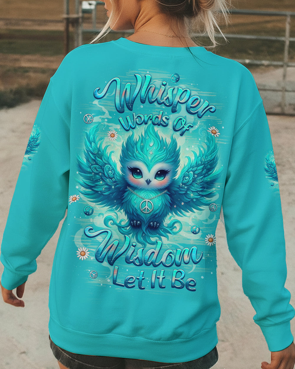 WHISPER WORDS OF WISDOM LET IT BE OWL ALL OVER PRINT - YHLT2212252