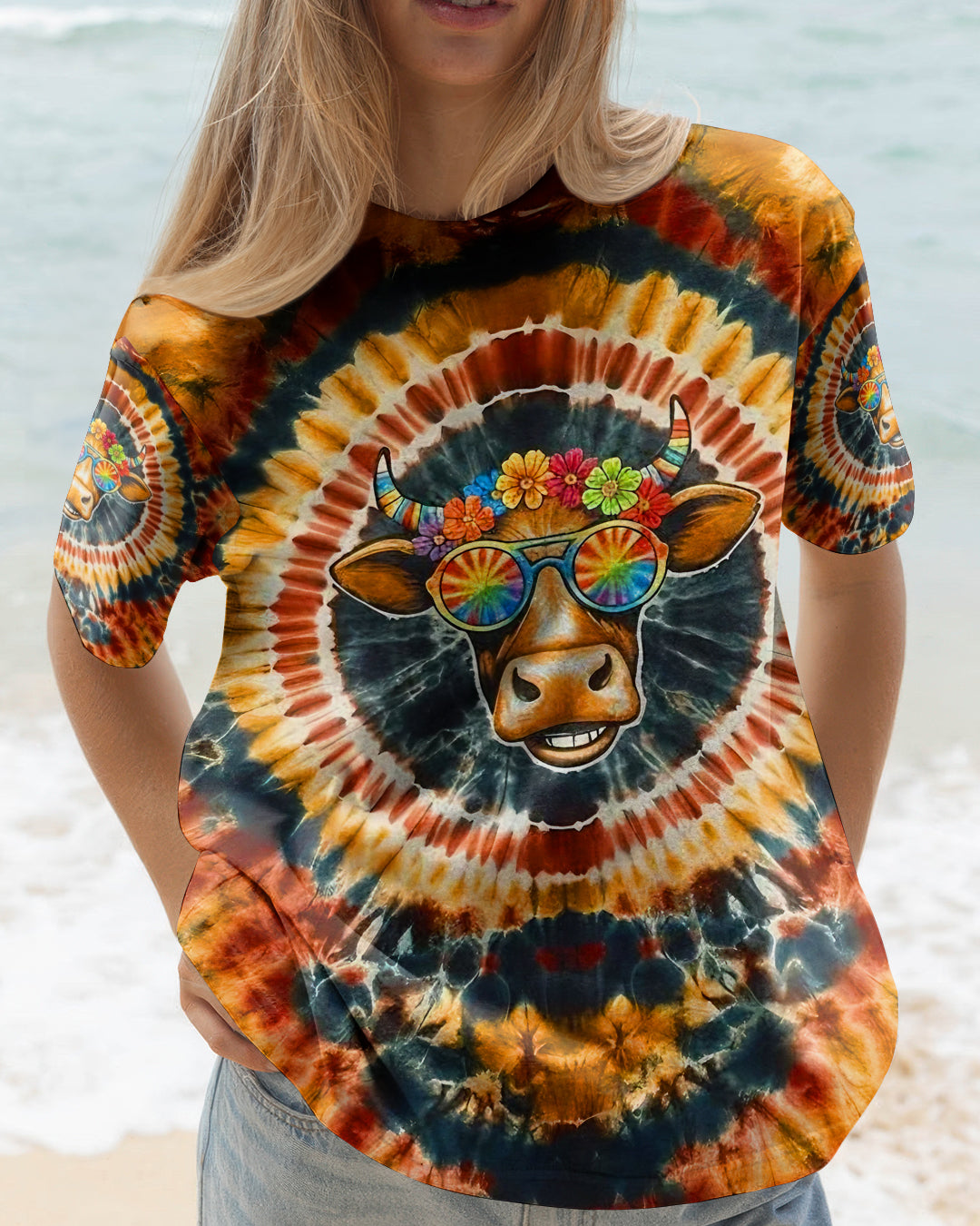 COOL GROOVY AMBER HEIFER ALL OVER PRINT - YHLT2301261
