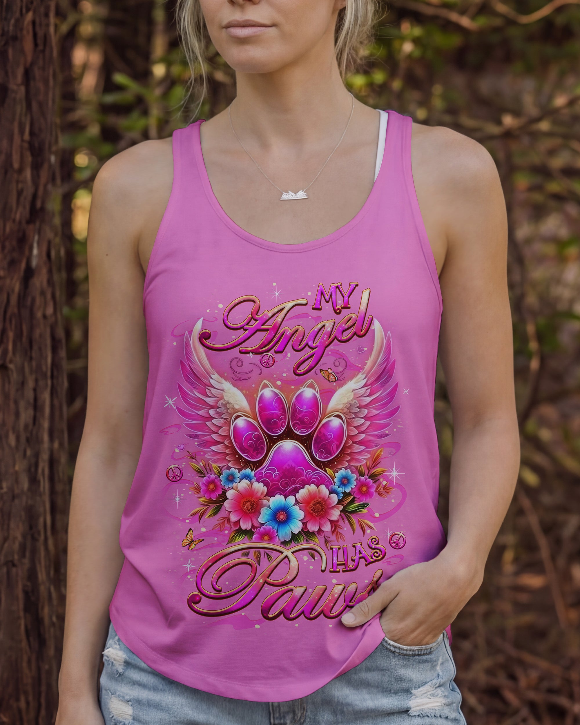 MY ANGEL HAS PAWS ALL OVER PRINT - YHLT2312252