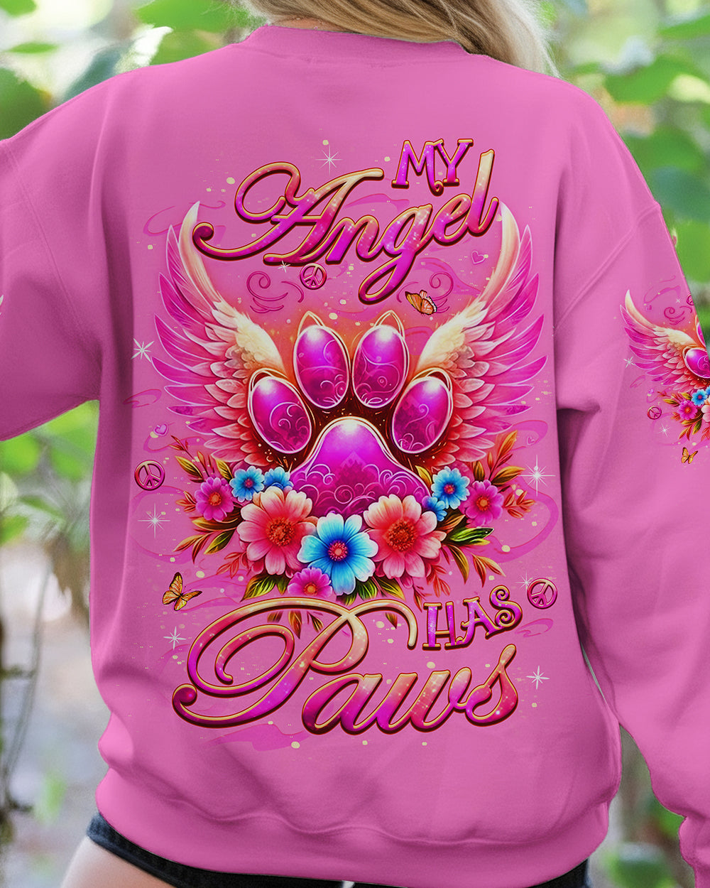 MY ANGEL HAS PAWS ALL OVER PRINT - YHLT2312252
