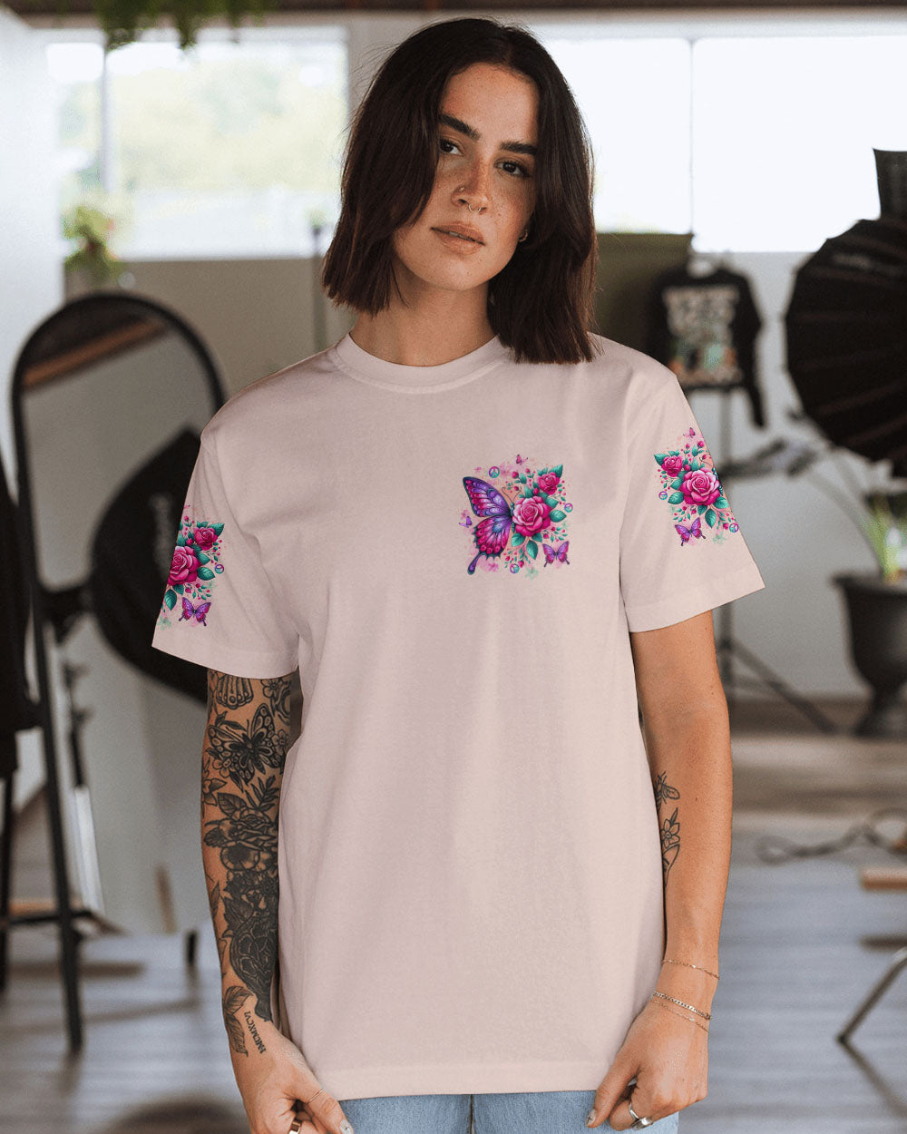 DON'T BE AFRAID TO TRANSFORM BUTTERFLY ALL OVER PRINT - YHLT2401251
