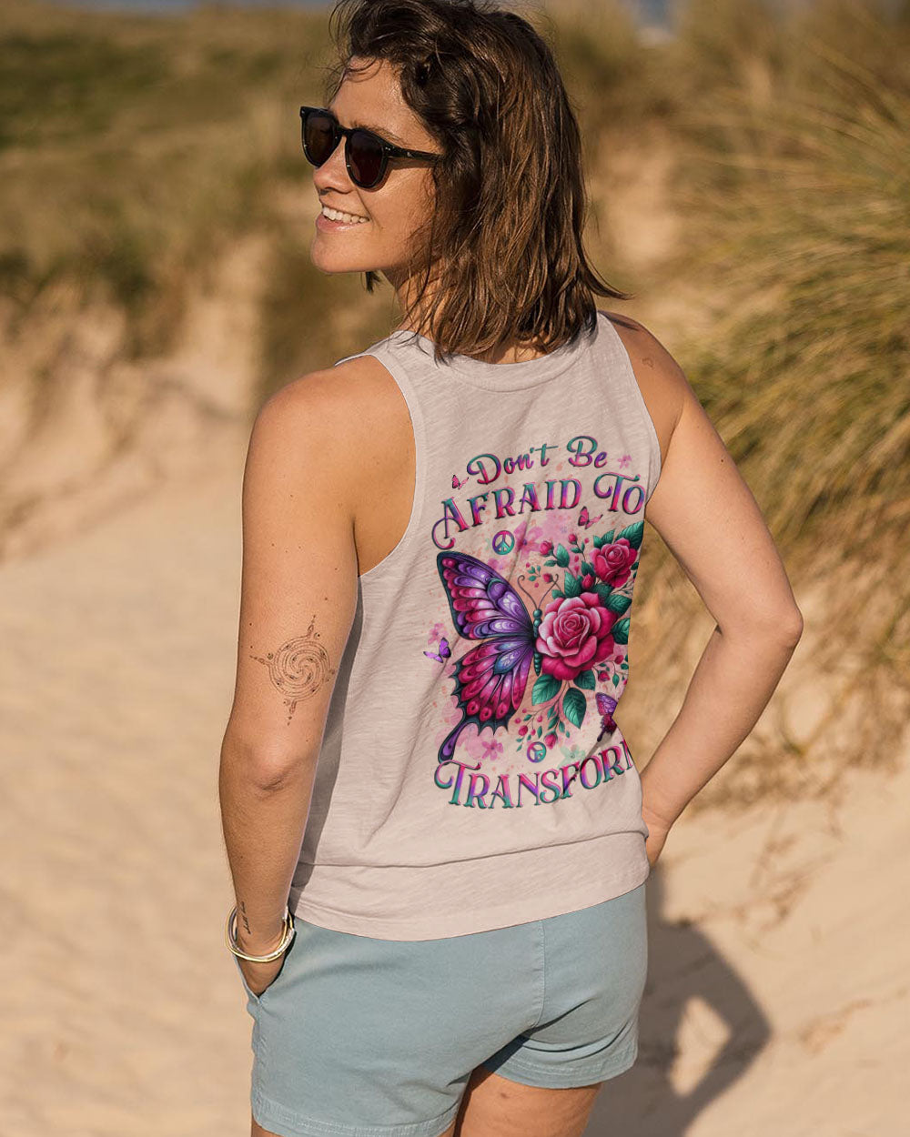 DON'T BE AFRAID TO TRANSFORM BUTTERFLY ALL OVER PRINT - YHLT2401251