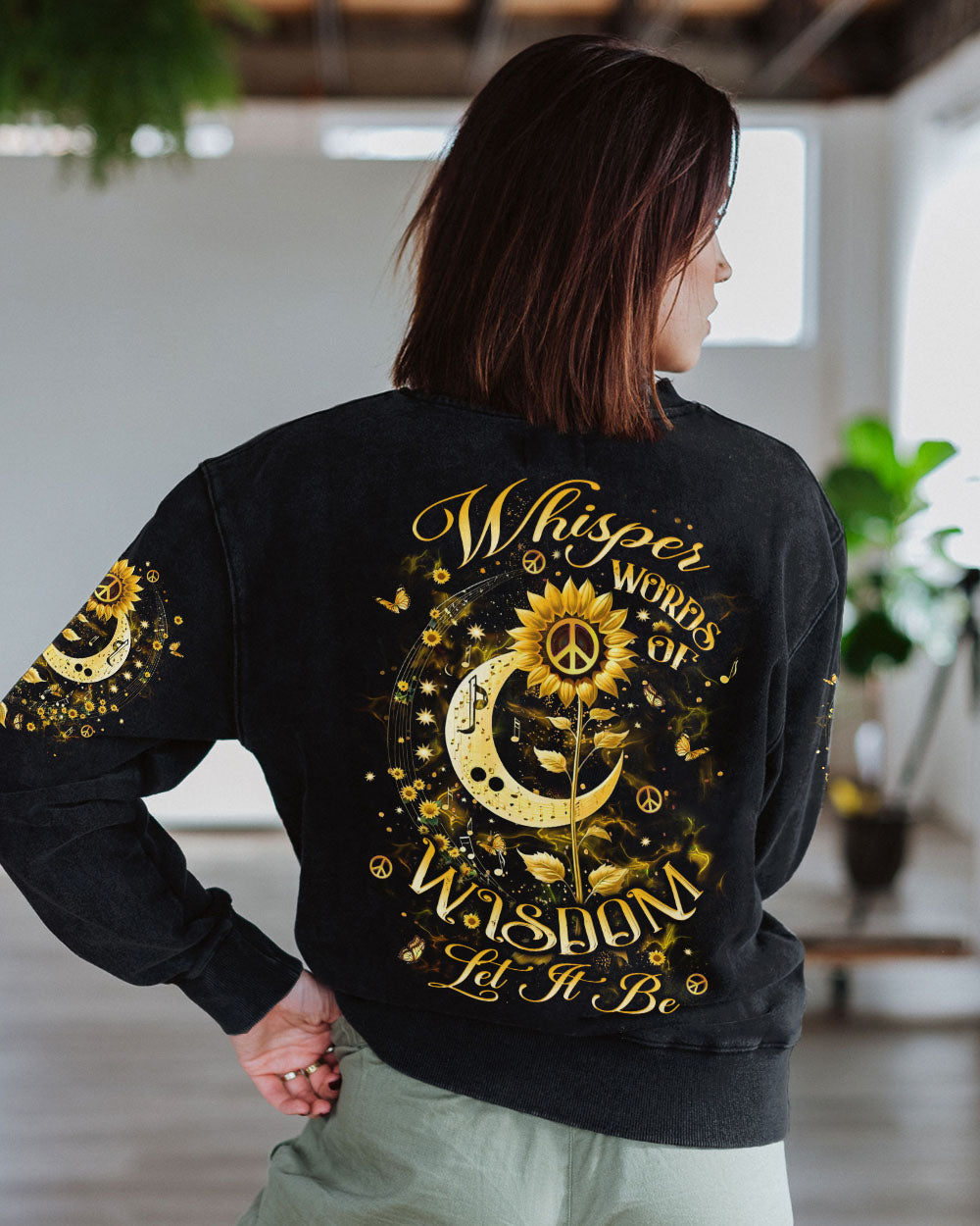 WHISPER WORDS OF WISDOM LET IT BE SUNFLOWER ALL OVER PRINT - YHLT2403253